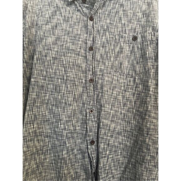 Rebels & Nomads Men's Blue Space Dye Plaid Cotton Button Up Shirt Size XL - Picture 6 of 9